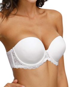 PRICES MAY VARY. Strapless full figure underwire bra with lightly padded that provides a nice shape for your breast as well with a generous lift and push up，it fits well and have a secure cover up to keep this girls up. Convertible bra comes with 1 bra, 2 color shoulder straps, 2 clear shoulder straps, 1 color back band and 1 clear back strap. So it converts 6 ways for versatility-- strapless traditional crisscross halter backless and one shoulder for strapless dress, low cut tops, backless dres