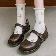 Make these socks a part of your forestcore aesthetic outfit 🌿Free SizeMaterial: 100% Cotton Forestcore Aesthetic Outfit, Y2k Socks, Forestcore Aesthetic, Socks Y2k, Aesthetic Socks, Find Aesthetic, Duck Shoes, Closed Toe Sandals, Socks And Heels