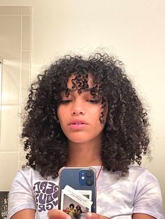 Curtain Bangs Curly Hair Black Women, Bangs On 3b Curly Hair, Layered Curly Hair Round Face, 3b Short Curly Hair Bangs, Curly Haircuts Medium With Bangs, Layered Coily Hair, Curly Cuts With Layers Short, Coily Hair Short