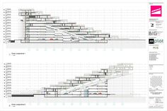 two diagrams showing the steps and floor plans for a building