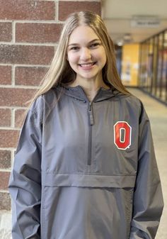 Champion Ohio State Buckeyes Mens Grey Block O Light Weight Jacket - 14755700 Team-colored Outerwear For Game Day With Team Spirit, Team-colored Outerwear For Game Day, Team Spirit Hooded Fall Outerwear, Fall Team Spirit Hooded Outerwear, Team-colored Track Jacket For Game Day In Winter, Team-colored Outerwear For Game Day And Sports Season, Team Spirit Outerwear For Sports Season, Winter College Fan Apparel Outerwear, Sporty Hooded Outerwear For Game Day