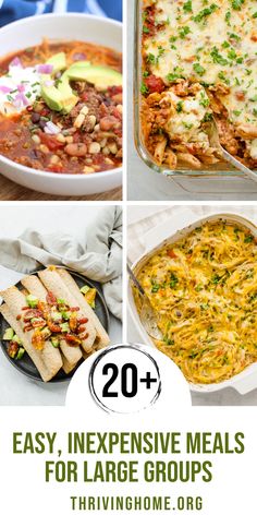 20 easy and delicious meals for large groups to make at home or in the kitchen