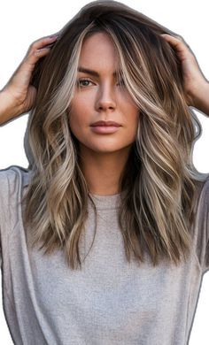 Brown Hair Color With Blonde Highlights, Ashy Hair, Dark Brunette Hair, Brown Hair Inspo, 50 Hair, Hair Color For Women, Hairstyles For Medium Length Hair, Trendy Hair Color, Short Hair Color