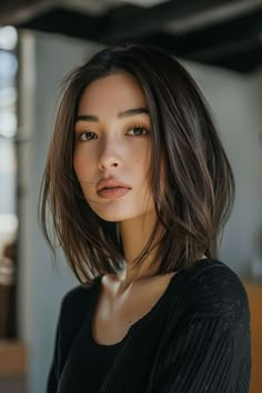 Asian Hair Bob, Shoulder Length Bob Haircut, Summer Haircut, Summer Hairstyles For Short Hair, Medium Length Wavy Hair, Ponytail Hairstyles Easy, Modern Mullet, Short Hair Lengths, Summer Haircuts