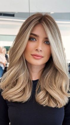 Wheat Blonde, Thick Blonde Hair, Free Hairstyle, Balayage Haircolor, Hairstyles For Thick Hair, Balayage Blond, Summer Blonde, Thick Hair Cuts, Brunette Makeup