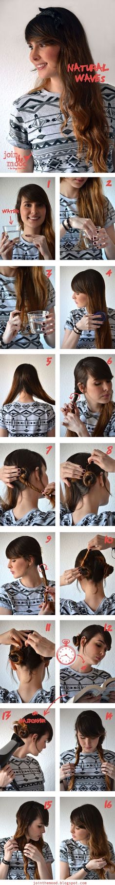 Make a Natural Waves For Your Hair Wavy Hairstyles Tutorial, Beach Wave Hair, Natural Wavy Hair, Heatless Hairstyles, Natural Waves, Beach Hair, Look Casual, Hair Designs