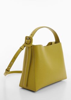 Shopper bag with buckle -  Women | Mango USA Mango Shopper Bag, Mango Outlet, Pretty Bags, Shopping App, Shopper Bag, Fashion Killa, Accessories Shop, Inside Pocket, Style Guides