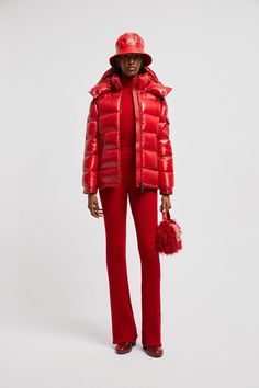 Ruby Red Maire Short Down Jacket - Short Down Jackets for Women | Moncler US Luxury Red Winter Outerwear, Designer Red Hooded Outerwear, Short Parka, Down Jackets, Down Parka, Ruby Red, Outerwear Women, Down Jacket, Blue Brown