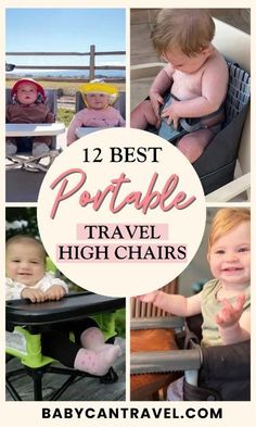 12 Best Portable Travel High Chairs Baby Travel Essentials, Portable Baby Chair, Travel Booster Seat, Travel High Chair, Portable High Chairs, Baby Travel Gear, Cozy Cover, Travel Baby