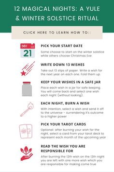 Learn how to do the Yule ritual, "12 Magical Nights". This ritual is meant to celebrate the winter solstice - a time when we start to retreat into darkness for a few months and offer space for introspection and reflection. Yule is an old pagan tradition that has some of its traditions carried over to the Christmas holiday after the Christianisation of the Germanic people. You will even see themes of Yule in common day Christmas celebrations such as the Yule log or the 12 days of Christmas. Click on the link to read my blog about my 12 Magical Nights ritual of 2024! Remember that it's never to late to do a ritual or set an intention Yule Bucket List, 12 Magical Nights, Year And A Day Dedication Ritual, 12 Magical Nights Ritual, Yule Bath Ritual, Yule Intentions, Yule Ritual Ideas, Germanic People, Yule 2024