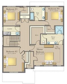 the floor plan for a two bedroom apartment with an attached bathroom and separate living room