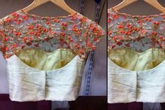 Latest Blouse Designs, Netted Blouse Designs, Best Blouse Designs, Saree Blouse Neck Designs, Net Blouses, Blouse Back Neck Designs, Blouse Back, Sari Blouse Designs, Blouse Designs Indian