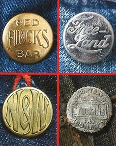 four different types of buttons with the words red finch's bar on each one