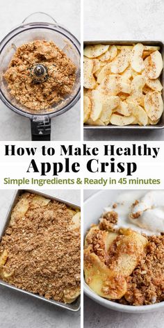 how to make healthy apple crisp with simple ingredients and ready in minutes