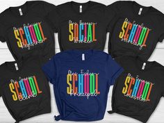 Elevate your back-to-school excitement with our custom personalized teacher shirt, adorned with a vibrant rainbow text design that's as unique as you are! Each letter of the phrase "Back to School" bursts forth in a kaleidoscope of colors, creating a dynamic and eye-catching display that reflects the diversity and inclusivity of your classroom community. But what truly sets this shirt apart is its personalized touch - proudly display your name or a special message amidst the rainbow spectrum, en Customizable Crew Neck T-shirt For School Events, Customizable T-shirt For School Events, School Registrar, Customizable Multicolor T-shirt For School, Educational T-shirt For School Events And Back To School, Multicolor School T-shirt With Text Print, Rainbow Spectrum, Real Estate Shirts, School Staff