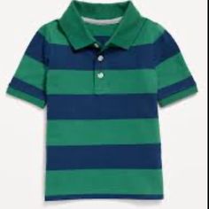 New With Tags, Still In Bag It Was Shipped In. Striped Polo Short Sleeve Shirt In Navy And Green. Toddler Size 18-24 Months Bundle Three Kid’s Items In My Closet For $20. Playful Green Tops For School, Playful Green Top For School, Green Shirt For School In Summer, Playful Green Cotton Shirt, Pink Polo Shirt, Navy Polo Shirt, Cap Sleeve Shirt, White Polo Shirt, Uniform Shirts