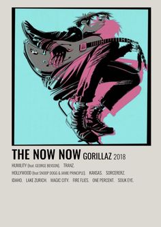 an advertisement for the now now gorillaz tour