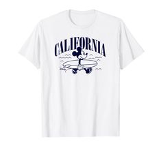 PRICES MAY VARY. Officially Licensed by Disney Graphic Artwork: H12807 Lightweight, Classic fit, Double-needle sleeve and bottom hem Disney California, Graphic Artwork, Fashion Brands, Branded T Shirts, Top Styles, Fashion Branding, California, T Shirts, Disney