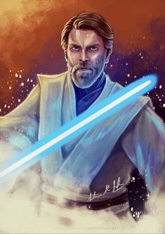 Obi Wan Kenobi Art, Star Wars Art Painting, Kenobi Series, Ben Kenobi, Count Dooku, Girl Skull, High Ground, Jedi Master