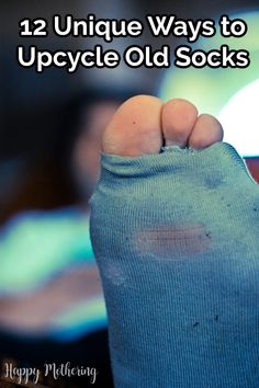 Toes sticking out of a holey blue sock. Old Baby Clothes, Mismatched Socks, Homemade Cleaning Supplies, Best Socks, Homestead Ideas, Operation Christmas, Ways To Recycle, Winter Socks, Old Clothes