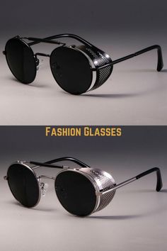 Protect your eyes in a fashionable and classy way with this retro style sunglasses. This vintage style sunglasses is a fun and fashionable way to jazz up your fashion look. Enhance your street styles in this metal round sunglasses for men and women. A trendy sunglasses for men casual styles. vintage fashion sunglasses, funky sunglasses vintage fashion styles. #mensunglasses #womensunglasses #fashion #styles #mensaccessories #stylishlook Black Steampunk Sunglasses With Tinted Lenses, Retro Black Metal Sunglasses, Vintage Black Metal Sunglasses, Vintage Adjustable Sunglasses For Streetwear, Punk Sunglasses With Tinted Lenses For Streetwear, Retro Adjustable Sunglasses For Streetwear, Punk Style Tinted Sunglasses For Streetwear, Retro Adjustable Metal Sunglasses, Adjustable Metal Retro Sunglasses