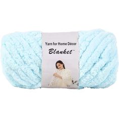 yarn for home decor in light blue