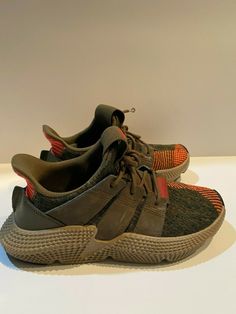 Adidas Prophere Trace Olive Running Shoes Olive CQ2127 Size 5 1/2. Casual Adidas Logo Mesh Sneakers, Casual Adidas Sneakers With Mesh Material, Casual Adidas Mesh Sneakers, Casual Gym Sneakers With Elastic Laces, Casual Sneakers With Elastic Laces For Gym, Casual Sneakers With Boost Midsole For Gym, Casual Gym Sneakers With Cushioned Midsole, Adidas Logo Lace-up Sneakers For Gym, Adidas Lace-up Sneakers For Gym