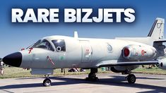 an airplane with the words rare biz jets on it's front and side