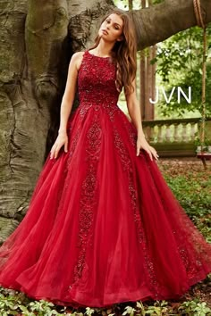 Ballgown Prom Dress, Jovani Prom, Gown Party Wear, Pageant Gown, Long Gown Dress, Royal Dresses, Prom Dresses Modest, Pageant Gowns, Red Gowns