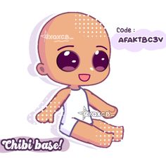 an image of a baby doll with the words code afakbov on it