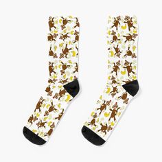 Super soft all-over printed knit socks with extra cushioning in the sole. Suitable for men and women. Sock Monkey & Bananas All Over Print Monkey And Banana, Monkey Pattern, Print Socks, Sock Monkey, Knit Socks, Socks For Sale, Bananas, Knitting Socks, All Over Print