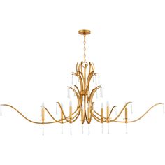 a large chandelier with many lights hanging from it's center and sides