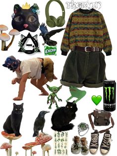 Corvid Core Outfits, Therian Outfits Cat, Therian Clothes Style, Theriancore Outfit, Therian Black Cat, Therian Clothing Style, Therian Outfits For School, Therian Outfit Ideas, Therian Moodboard