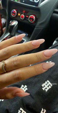 Almond Nails Bubble Bath, Nails Bubble Bath, Nails Bubble, Pink Nails Almond, Bubble Bath Nails, Short Classy Nails, Old Money Nails, Money Nails, Nail Goals