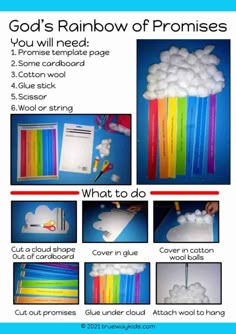 the instructions for how to make rainbows out of paper