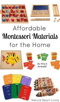 an image of montessori materials for the home