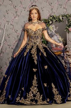 Velvet Off Shoulder Cape Ball Gown by GLS Gloria GL3471 – ABC Fashion Velvet Gown Design, Long Ball Dresses, Velvet Ball Gown, Shoulder Applique, Special Ocassion Dresses, Dama Dresses, Beads Embroidery, Velvet Gown, Corset Bodice