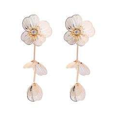 Material: Alloy Color: Gold Fashion Element: Flowers Style: Europe and America Minimalism Jewelry, 2017 Trends, Bohemian Flower, Petal Earrings, Flower Dangle Earrings, Bohemian Flowers, Metal Flower, Minimal Jewelry, Metal Flowers