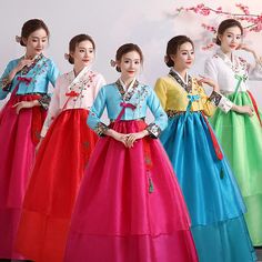 Adulto Mujer coreano tradicional Vestidos Hanbok Para Fiesta Poliéster Mascarada Cima Falda 2023 - US $68.99 Court Clothes, Great Gatsby Outfits, Korean Traditional Dress Hanbok, Traditional Korean Clothing, Hanbok Traditional, Korean Traditional Clothing, Korean Traditional Dress, Island Outfit, Korean Hanbok