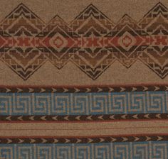 an area rug with different patterns and colors