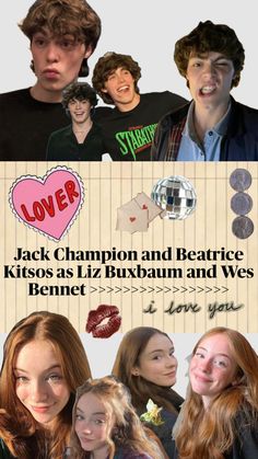 the poster for jack champion and beatice kitos as liz buxjam and we