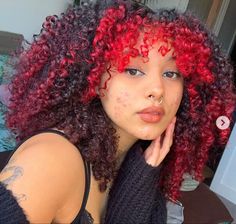 Colored Curly Hair, Dyed Natural Hair, Beautiful Curly Hair, Hairdos For Curly Hair, Curly Hair Care, Dye My Hair, Hair Inspiration Color, Curly Hair Cuts