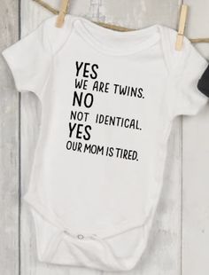 Twins Set Twins Gift Twins Outfit Fraternal Twins Twin | Etsy Twin Reveal, Twins Onesies, Twin Pregnancy Belly, Twins Outfit, Twin Things, Twin Tshirts, Twins Girl, Funny Kids Clothes, Shower Pictures