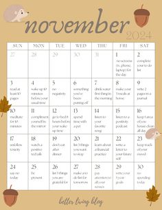 November 2024 - Mind & Discipline (365 days of challenges)  — better living blog