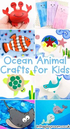 ocean animal crafts for kids that are easy to make and great for the little ones