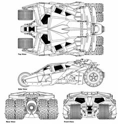 an image of a paper model of a batmobile