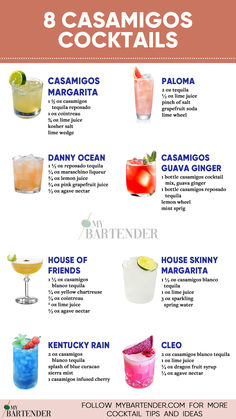 Casamigos Cocktails Mixed Drinks Alcohol Recipes, Poolside Cocktails, Fruity Alcohol Drinks, Mixed Drinks Alcohol, Premium Vodka