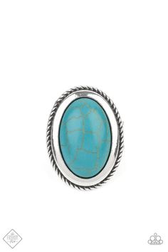 Paparazzi Canyon Sanctuary Blue Ring - Fashion Fix Simply Santa Fe June 2021 Paparazzi Fashion, Pink Jewels, Blue Ring, Paparazzi Accessories, Blue Necklace, Paparazzi Jewelry, Ring Fit, Blue Bracelet, Silver Accents