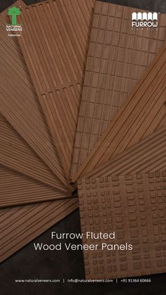 Furrow Fluted Panels, Anigre Veneers Wood Veneer Panels, Veneer Paneling Design, Fluted Wood Furniture, Fluted Veneer, Veneer Panelling, Wood Veneer Wall, Wood Veneer Texture, Wooden Veneer Texture, Veneer Design