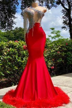 We could custom made 70+ colors & all sizes, if you do not not find the color name listed, pls leave message on special instructions to note the exact color you need. Also custom size is available, if you need your dress customized, pls... Red Long Sleeve Prom Dress, Long Sleeve Prom Dress Mermaid, Prom Dress One Shoulder, Red Mermaid Prom Dress, Red Mermaid, Prom Dresses Long Mermaid, Long Sleeve Prom, Dress One Shoulder